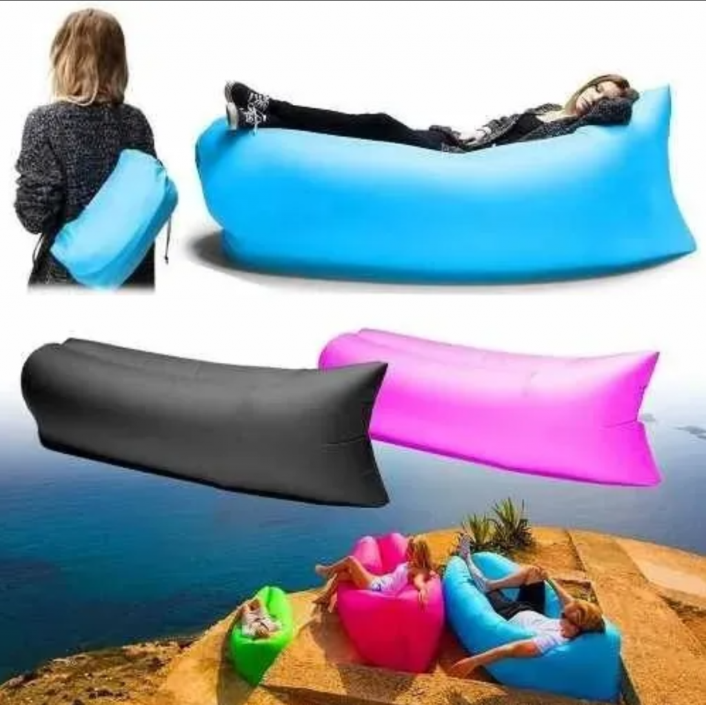 Sillon Inflable Banana Portatil Para Camping ⋆ Tienda Bajo Mil Estrellas